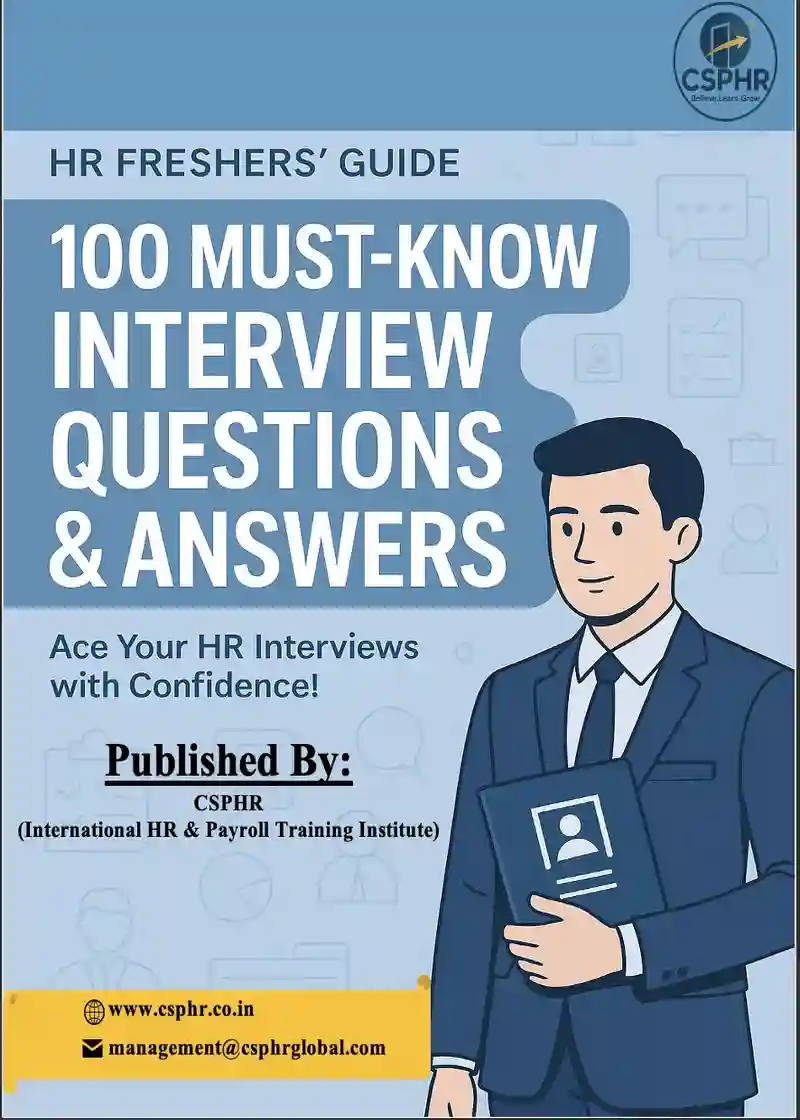 HR Freshers' Guide: 100 Must-Know Interview Questions & Answers